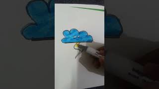 Easy drawing of clouds clouds falakkunjactivityshortsfeed easydrawingshortvideoshorts colors [upl. by Patton527]