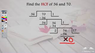 Example 2 HCF using long division method 1 [upl. by Nesrac702]