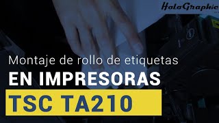 Montaje de rollo de etiquetas de 1 a 3 columnas en impresora TSC TA210 [upl. by Eceinert995]