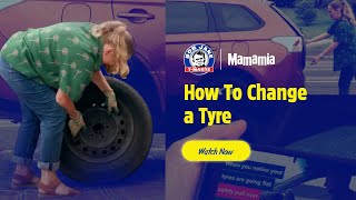 Changing A Tyre  Bob Jane TMarts amp Mamamia [upl. by Atirahs]