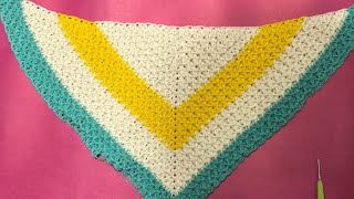 LIVE Super Easy Granny Stitch Triangular Shawl Tutorial  Perfect for Beginners Part 8 [upl. by Tull]