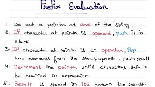 Prefix Evaluation  Algorithm  Example [upl. by Beitch]