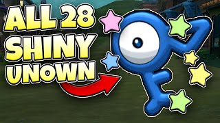 Shiny Hunting All 28 Unown LIVE  Pokémon Legends Arceus [upl. by Oznecniv]