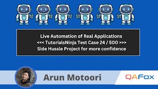 Live Automation of Real Projects using Selenium Java TC RF 024 [upl. by Ymaral949]