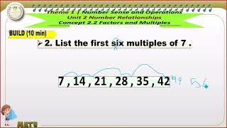 math primary 5 Lesson 6 Identifying Multiples Unit 2 Theme 1 [upl. by Llednik644]