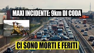 Maxi incidente sull’autostrada in Italia coinvolte 26 persone e 7 auto ci sono morti e feriti [upl. by Notgnirrac]