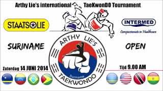 Arthy Lies TaeKwonDO international tournament Suriname Open 2014 [upl. by Tarazi]