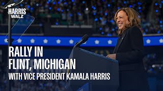 VP Kamala Harris Live at Rally in Flint MI [upl. by Cy941]