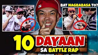 10 DAYAAN  Na HINDI HALATA Sa RAP BATTLE [upl. by Margeaux]