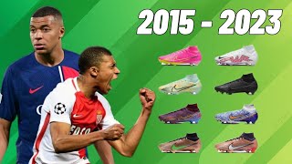 Football shoes worn by KYLIAN MBAPPE from 2015 to 2023 [upl. by Yrffej]