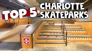 5 Charlotte North Carolina Skateparks  North Carolina Skateboarding 2022 [upl. by Walker827]