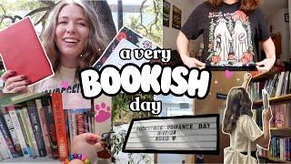 A very bookish day  book merch haul  reader event  thrifting  little free libraries [upl. by Lehcnom]