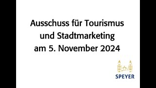 Ausschuss für Tourismus und Stadtmarketing am 05112024  Audiostream [upl. by Thierry]