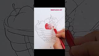 How To Draw a Fruit Basket shorts art youtubeshorts [upl. by Enelyak]