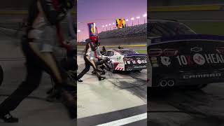 Under the lights at Las Vegas Motor Speedway pitstop NASCAR racing pitcrew [upl. by Naples]