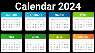 Calendar 2024 with Holidays  Kalendar 2024  Hindu festival with holidays 2024  Calendar 2024 [upl. by Lobel]