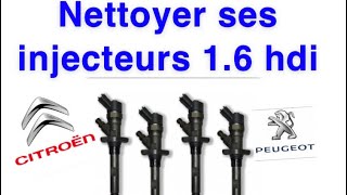 Comment nettoyer ses injecteurs directement moteur 16 hdi Peugeot Citroën [upl. by Nollad]