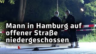 HamburgBorgfelde Mann auf offener Straße niedergeschossen [upl. by Adihsaar]