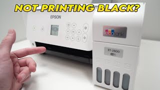 How to Fix Epson EcoTank Not Printing Black Color [upl. by Autry]