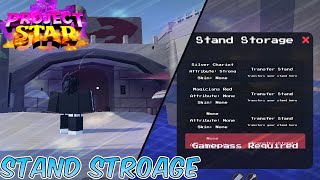 How To Store Your Stands In Project Star  Stand Storage Location Roblox [upl. by Tolecnal]