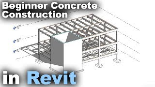 Beginner Concrete Construction in Revit Tutorial beam column foundation [upl. by Helmer]