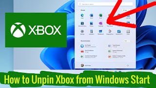 How to Unpin Xbox from Windows Start [upl. by Ellehcal]