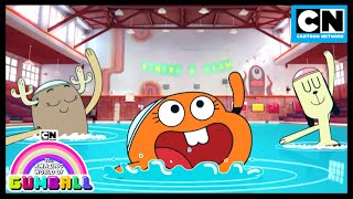 Fins Up Its Darwins Pool Party  Gumball  Cartoon Network [upl. by Plumbo]