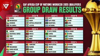 🟢 CAF AFCON Africa Cup of Nations Morocco 2025 Qualifiers Group Draw Results [upl. by Jacobine]