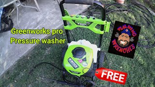 easy fix greenworks pro 2300psi pressure washer model GPW2300 i got for free early march of 2022 [upl. by Jasen]