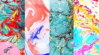 How to do Paper Marbling  Fatemas Art Show [upl. by Alicul]