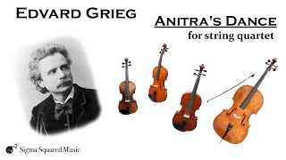 Edvard Grieg  Anitras Dance from Peer Gynt Suite No 1  String Quartet Score Video [upl. by Mahau]