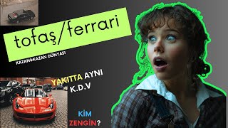 yakıtta ferrari ve tofaş aynı kdv öderseferraritofaş yakıtkdv vergiadaleti trafiksigortası [upl. by Eiznil109]