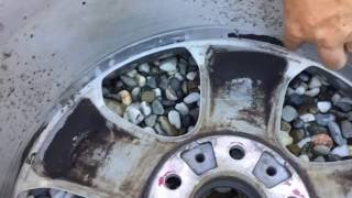 How to restore scratched wheels 2of6 Inside rim amp weights Special cleaner Mag Gutter rash fix [upl. by Hsaka]