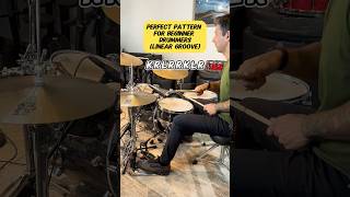 The Perfect Pattern For BEGINNER DRUMMERS Linear Groove drums [upl. by Atirb65]