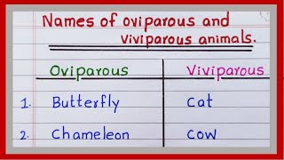 Name of Oviparous and Viviparous Animals  10 Ovi and Viviparous animals [upl. by Neumark]