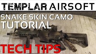 How To Spray Paint an Airsoft Gun in Snakeskin Camouflage [upl. by Brittney]