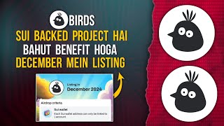 BIRDS Listing in December  Bada Profit Hoga  SUI Backed Project birds sui [upl. by Emmalyn850]