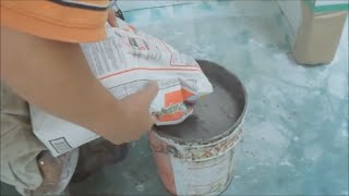 DIY Concrete Subfloor Leveling How To Mix Self Leveling Compound Mapei MrYoucandoityourself [upl. by Burney]