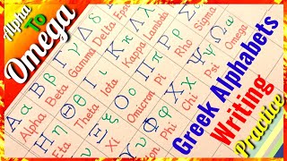 How to Write Greek Alphabets  Greek Alphabets Alpha to Omega  Greek Letters  WriterM43 [upl. by Aset]