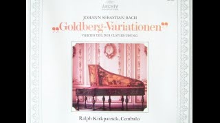 J S Bach  Goldberg Variations BWV 988 Ralph Kirkpatrick harpsichord [upl. by Kcirdnekel]