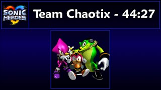 Sonic Heroes  Team Chaotix Speedrun  4427 Game Time [upl. by Horsey]