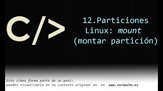 Montar y desmontar particiones en Linux mount  umount [upl. by Shanie]