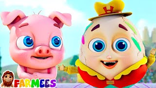 Humpty Dumpty Nursery Rhyme amp Cartoon Video Farmees [upl. by Orecic]