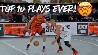 Top 10 3x3 Basketball Plays of All Time 😤 FIBA3x3 [upl. by Kienan428]