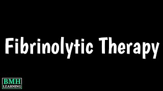 Fibrinolytic Therapy  Fibrinolytic Drug  Streptokinase  Fibrinolysis [upl. by Ellenhoj]