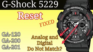 Reset GShock 5229  Analog and Digital Dont Match  GA200 GA120 GA201 [upl. by Swanhildas261]