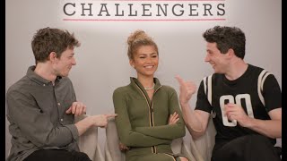 Zendaya Josh OConnor amp Mike Faist x Coup De Main Challengers interview [upl. by Hbahsur836]