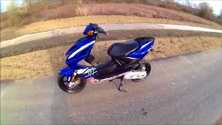 Yamaha Aerox  Test ubrzanja 50cc top speed [upl. by Samford838]