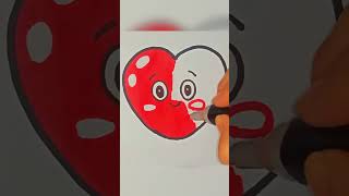 Dibuja y Colorea Un Corazón sanvalentin trending viral viralshorts shorts viralvideo fypシ [upl. by Theresina]