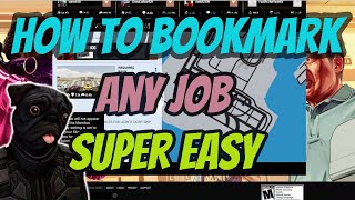 GTA V Online  How to Bookmark Jobs For Glitches [upl. by Marylynne8]